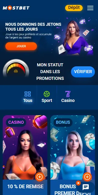 application Mostbet casino