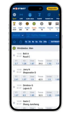 scommettere sul tennis mosbet bet app