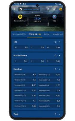 Apuestas en Fútbol Mostbet Betting app