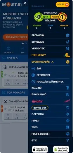 mostbet fogadó apk legújabb verziójának letöltése