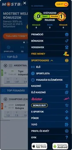 Mostbet APK download