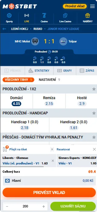 sázková APK Mostbet