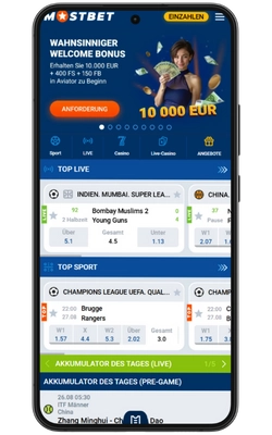 Zugriff auf die offizielle Mostbet-Website